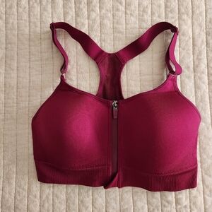 NWT - PINK Victoria's Secret Fuchsia Zipper Sports Bra